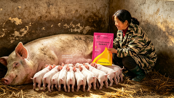 老母猪产16头仔猪，奶水足、猪娃壮，全靠姆康源撑腰。